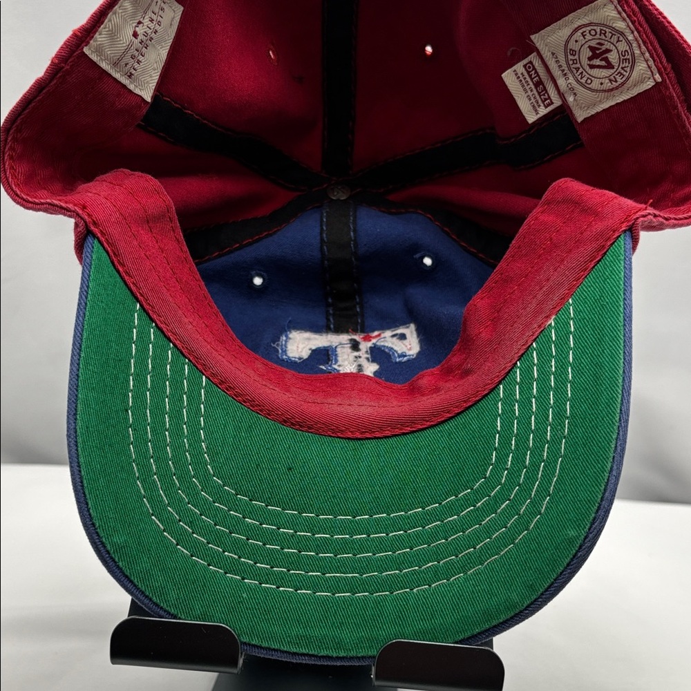 47 Brand Texas Rangers Blue and Red Baseball Cap - Picture 8 of 8